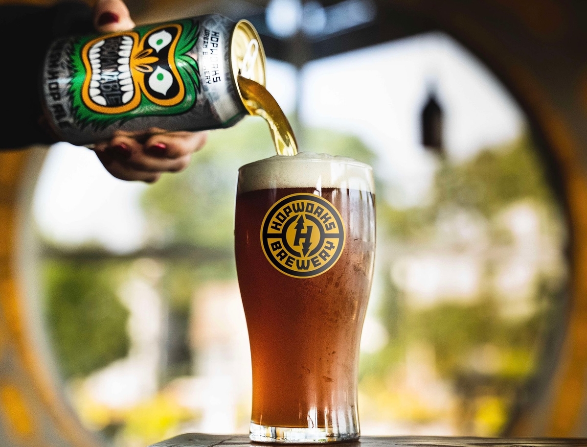 ﾎｯﾌﾟﾜｰｸｽ ｱﾎﾞﾐﾅﾌﾞﾙ ﾌﾚｯｼｭﾎｯﾌﾟIPA 355ml缶 | すがや魅惑の麦酒